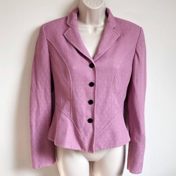 Jones New York textured pink blazer jacket size 4 - Picture 7 of 9